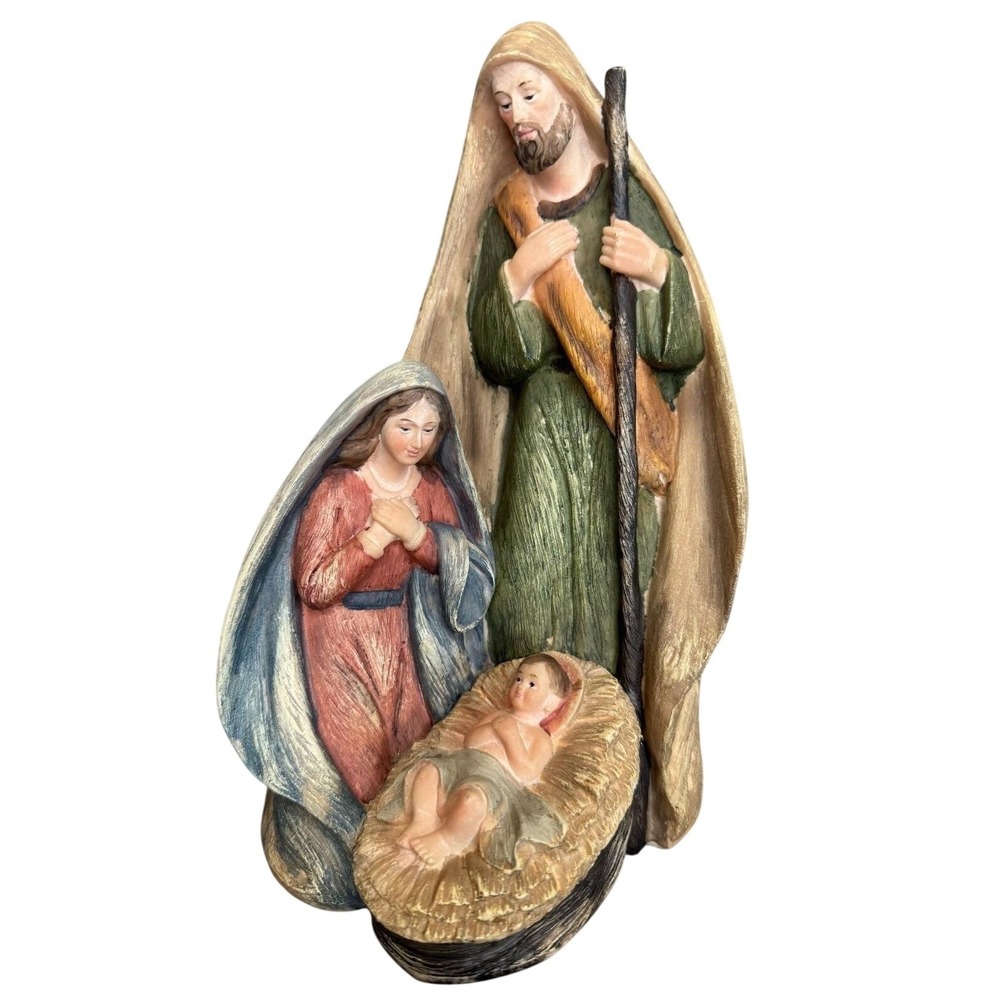 TII Collections X1294 Resin Holy Family Nativity Figurine Mary Joseph Baby Jesus